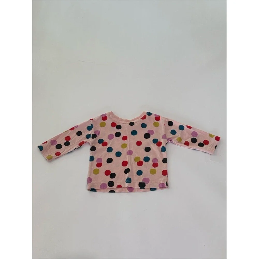 Hanna Andersson Baby 2pc Outfit SZ 70 6-12M Polka Dot Jogger Pant Long Sleeve